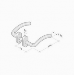 pba 2026T Pair of Lever Handles in Stainless Steel AISI 316L