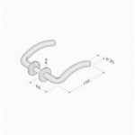 pba 2026T Pair of Lever Handles in Stainless Steel AISI 316L