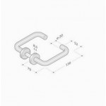 pba 2028T Pair of Lever Handles in Stainless Steel AISI 316L