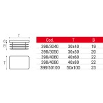 Rectangular Plastic Cap Cover for Gate Tube