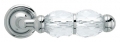 Crystal Polished Chrome Door Handle on Rosette Linea Calì Crystal