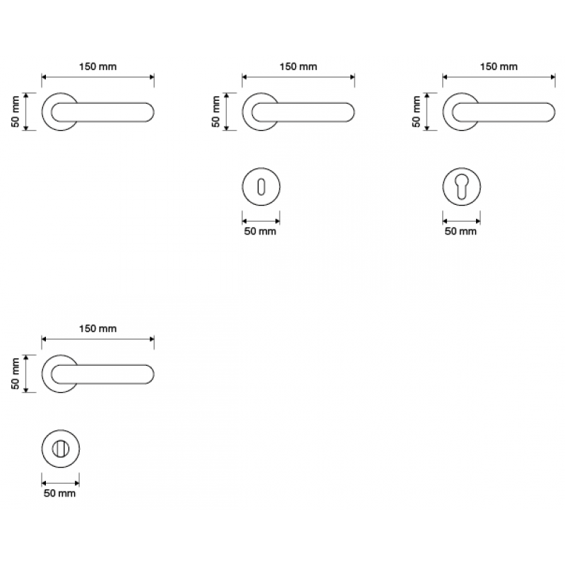 Crystal Gold Plated Door Handle on Rosette Linea Calì Crystal