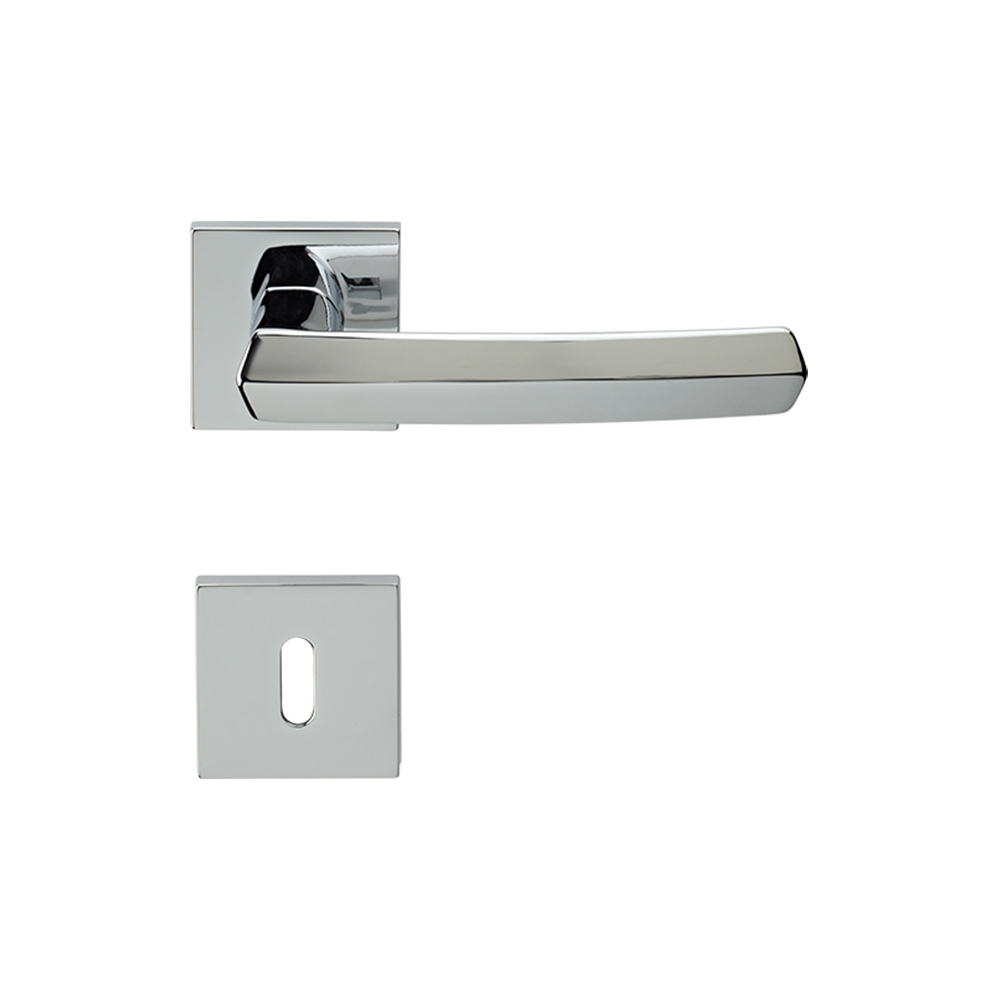 Dafne Door Handle With Square Rose for Modern-Vintage Architecture Linea Calì
