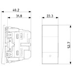 Diverter VIMAR LINEA 30004.B/C/G 1P 10 AX 250 V~