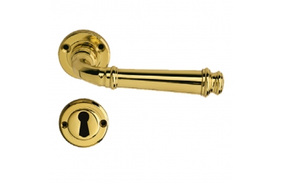 Diana Handle on Round Rose With Keyhole Covers Screws in View Traditional for Home Bal Becchetti
