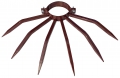 Theft Deterrent Diameter 80 mm Grimpo with Spikes for Outside Pipes like Drainpipes in Brown Painted Steel