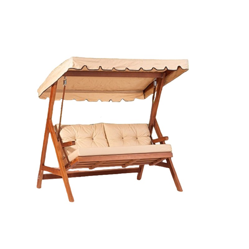 Wooden Rocking Chair Cipro with Cushions Waterproof Fabric