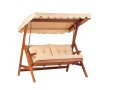 Wooden Rocking Chair Cipro with Cushions Waterproof Fabric