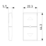 2 Half Buttons 1 Module Arrows Symbol 14755 Plana Vimar