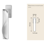 Duna Linea Calì Window Handle DK Tilt-and-Turn Opening