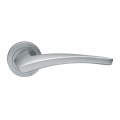 Dune Design Manital Satin Chrome Pair of Door Lever Handles on Rose