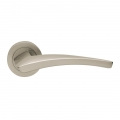 Dune Design Manital Satin Nickel Pair of Door Lever Handles on Rose