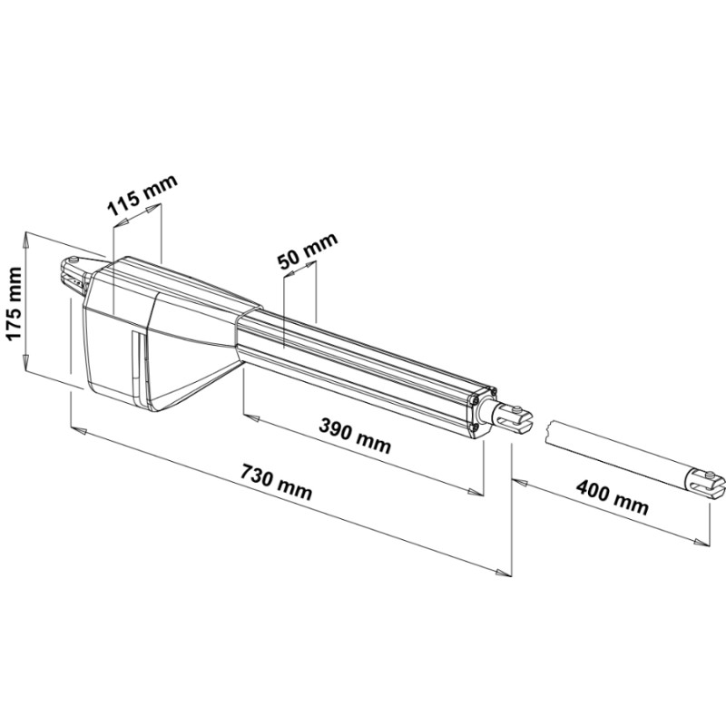 EGO VDS Electromechanical Linear Actuator for Swing Gate