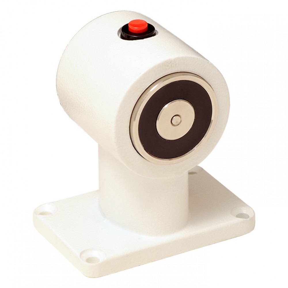Hold Open Electromagnet White Floor Mount Version for Fire Doors 18005 Opera