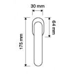 Elika Crystal Dry Keep Window Handle Linea Calì Crystal