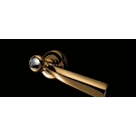 Elika Crystal Gold Plated Door Handle on Rosette Linea Calì Crystal