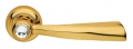 Elika Crystal Gold Plated Door Handle on Rosette Linea Calì Crystal