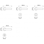 Elika Crystal Gold Plated Door Handle on Rosette Linea Calì Crystal