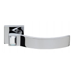 Elios Crystal Polished Chrome Door Handle on Rosette Linea Calì Crystal