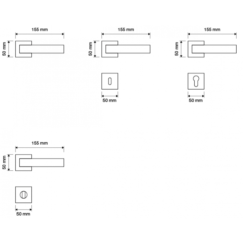 Elios Crystal Satin Chrome Door Handle on Rosette Linea Calì Crystal