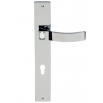 Elios Crystal Door Handle on Plate Linea Calì Crystal