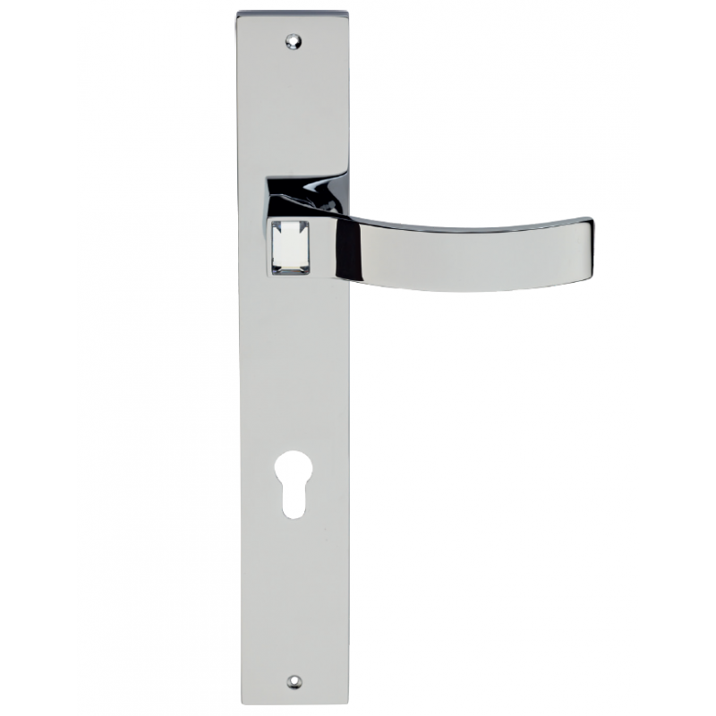 Elios Crystal Door Handle on Plate Linea Calì Crystal