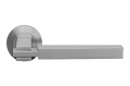 Elle Linea Calì Satin Chrome Door Handle on Rosette