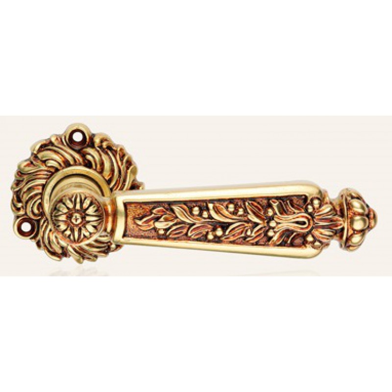 Epoca French Gold Door Handle on Rosette Linea Calì Vintage