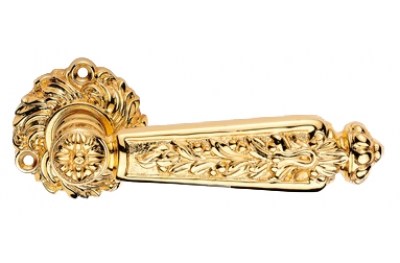 Epoca Gold Plated Door Handle on Rosette Linea Calì Vintage