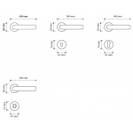 Epoca Patinè Mat Door Handle on Rosette Linea Calì Vintage