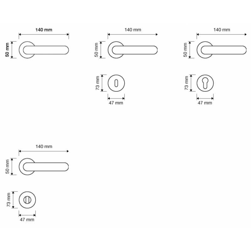 Epoca Patinè Mat Door Handle on Rosette Linea Calì Vintage