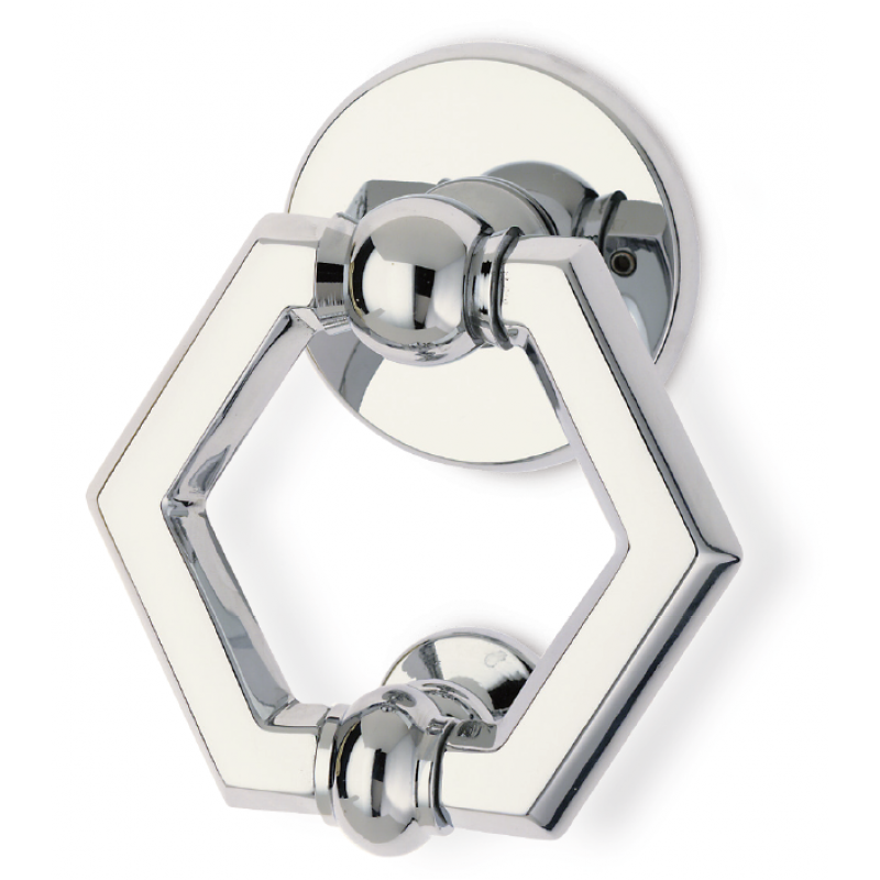 Esagono Ø120 Brass Knocker for Door PFS Pasini