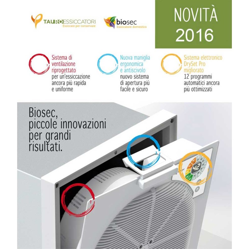 Dehydrator for Home Biosec Domus B10 Tauro Essiccatori Roomy Efficient Made in Italy Quality