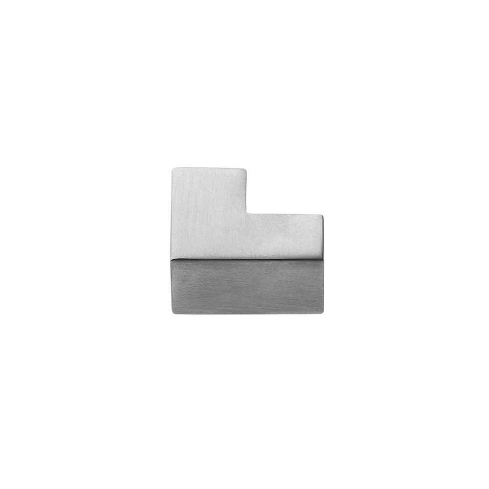 F514 Chrome Handle for Furniture with Cube Shape Design Made in Italy by Formae