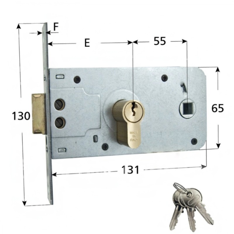 FASEM 911 Band Mortise Lock with Shaped Cylinder