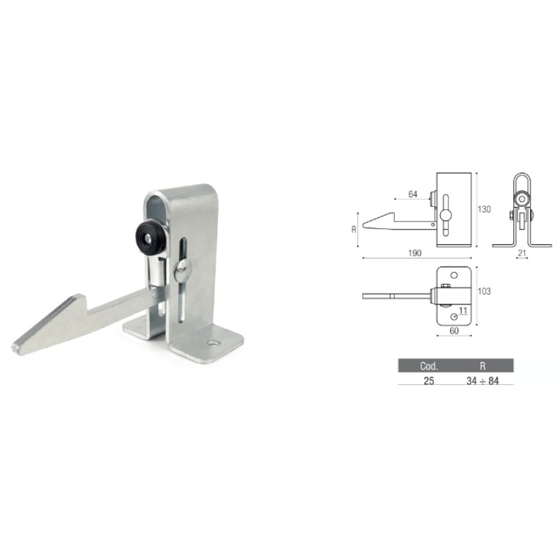 Stop-gate for Doors to Be Fixed to the Floor Adjustable