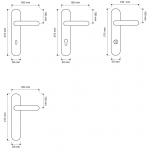 Fish Crystal Door Handle on Plate Linea Calì Crystal