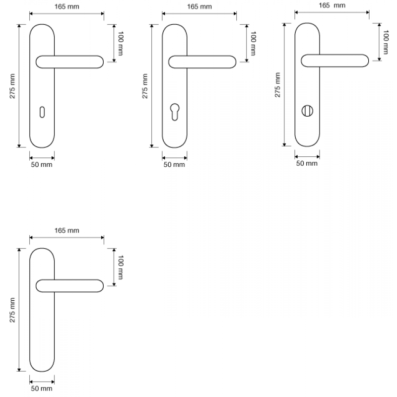 Fish Crystal Door Handle on Plate Linea Calì Crystal