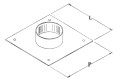Flange Hoods Connection from Square to Round