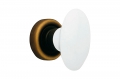 Flavia 685 RO 102 BM Door Knob by Linea Calì Matt Bronze with White Porcelain Handle