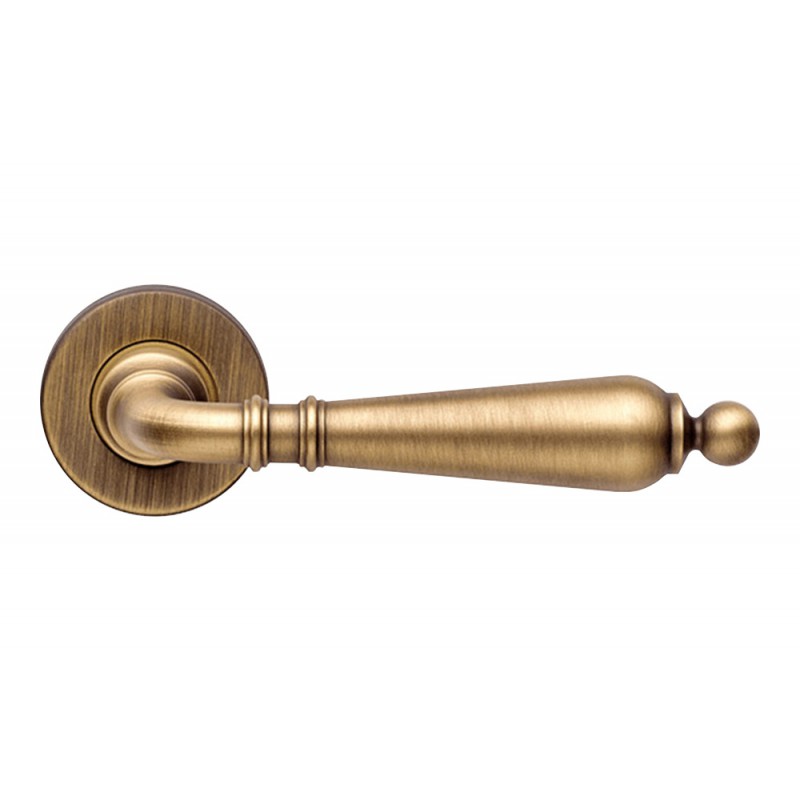 Florenzia Patiné Mat Door Handle With Round Rose for Holiday House by Linea Calì
