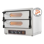 Double Electric Oven for Pizzeria Kube 2 in Stainless Steel with Italian Quality by Resto Italia