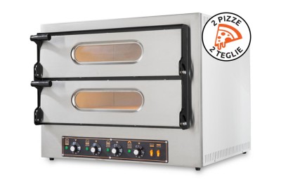 More Powerful Electric Oven Kube 2 Plus for Pizzerias in Stainless Steel by Resto Italia