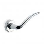 Francy Basic Manital Polished Chrome Pair of Door Lever Handles