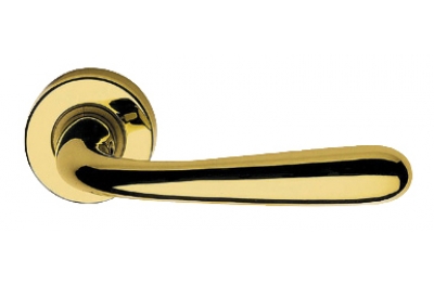 Garda Zincral Basic Linea Calì Polished Brass Pair of Door Lever Handles