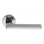 Gira Polished Chrome Door Handle on Rosette Ideal for Architect by Colombo Design
