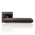 Glamor Matt Bronze Door Handle With Rose With Rationalist Design XX Century Linea Calì Vintage