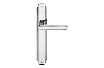 Glamor Door Handle on Plate With Invisible Intrusion Detection System Linea Calì Design