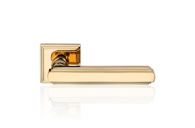 Glamor Gold Plated Door Handle With Rose With Rationalist Design XX Century Linea Calì Vintage