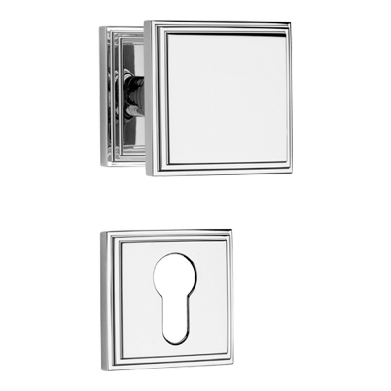 Glamor Door Turnable Knob With Rose With Invisible Intrusion Detection System Linea Calì Design